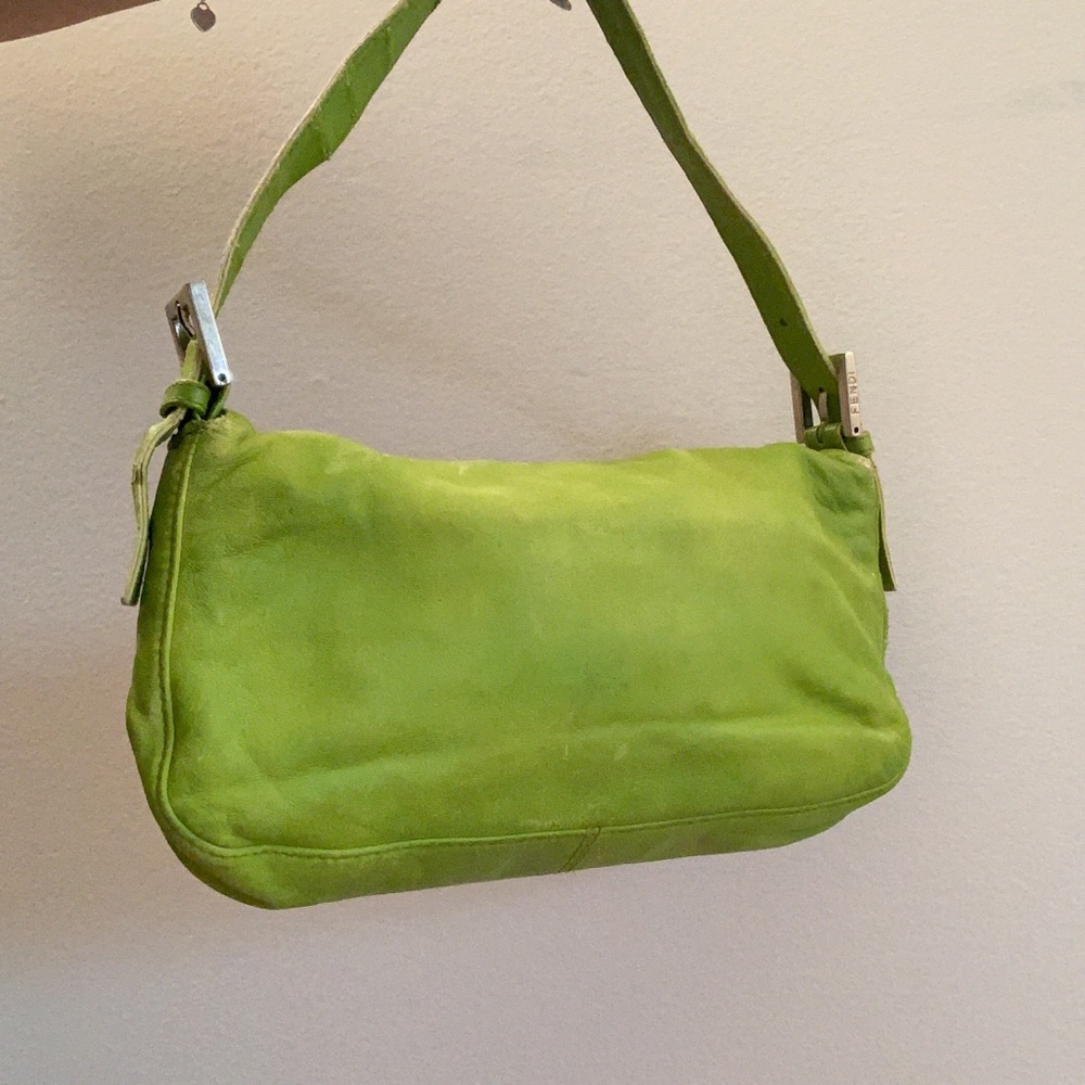 SOLD Fendi Mamma Baguette Mini / Green leather - Picture 2 of 15